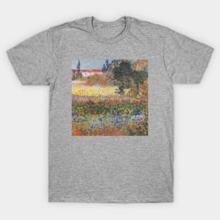 Vincent Van Gogh- Flowering Garden with Path T-Shirt